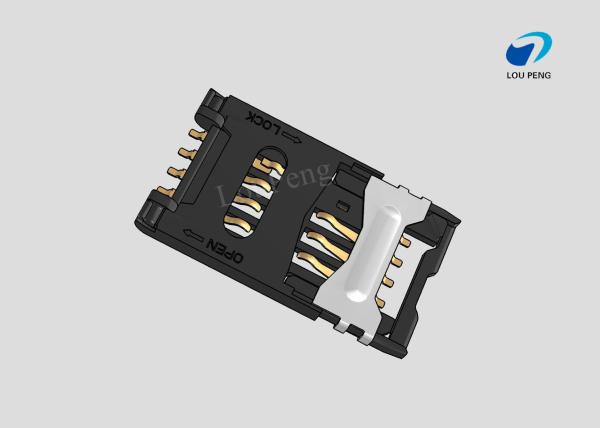 Quality SIM Connectors, SIM Card Connectors, 2FF mini SIM Compatible Card, 8 Position, 2.54mm [.1in] Centerline for sale