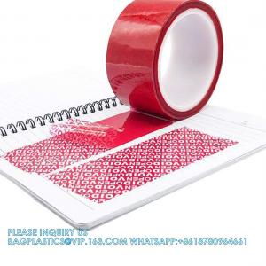 China Tamper Tape Red Tamper Evident Security Seals Tape, Transfer Tamper Proof Security Void Tapes on sale