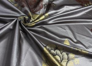 Brown Color Golden Tricot Mattress Quilting Fabric For Bedding Shrink Resistant