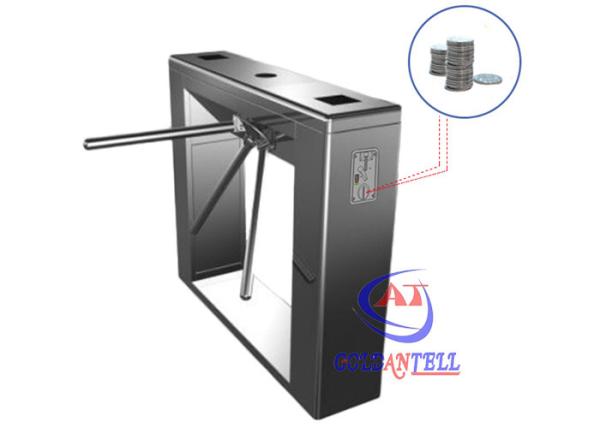 TCP / IP Communication Coin Operated Turnstile Half Height Entry Token Machine