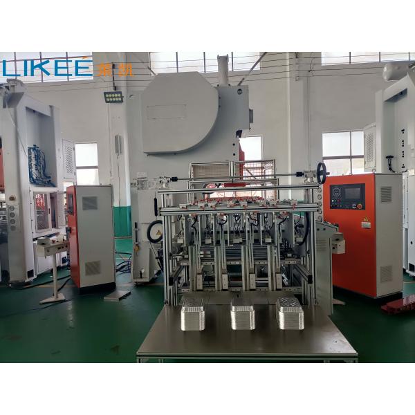 18.5KW 3-4 Cavities Solenoid Valve Aluminium Foil Container Production Line With Capacity Of 12000 Pcs/hour