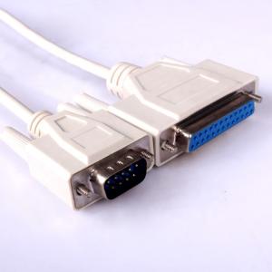 China 2m 3m RS232 RJ45 Cable DB9 Male To DB25 Female Modem For Data Transmission on sale