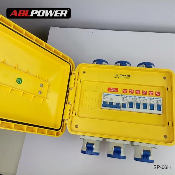 Outdoor 6 Channels Ip65 32A Waterproof Electrical Plug Box