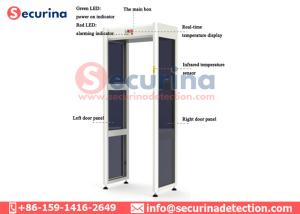Buy cheap 700mm Passing Width Walk Through Metal Detector Gate Thermometer With CE FCC Approval product