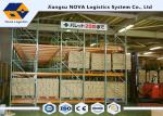 Industrial Push Back Rack Galvanised , Pallet Racking Single Pallet Per Level