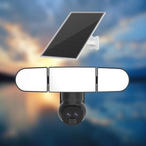 Buy cheap 12X Zoom Continuous Recording Security Camera 2MP 4MP Solar Floodlight Camera product
