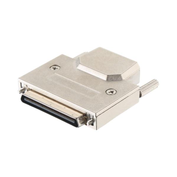 Quality Zinc Alloy Shell Material 68 Pin SCSI Connector Solder Type VHDCI HPCN Male for sale