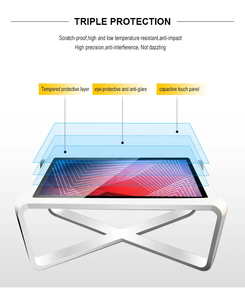 43" Lamp touch game table touch screen lamp Self Service Kiosk