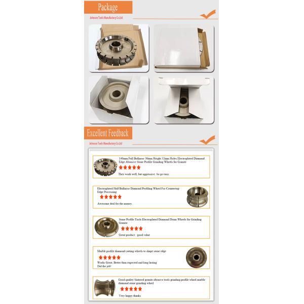 High Efficiency 140 Mm Electroplated Diamond Profile Grinding Wheels