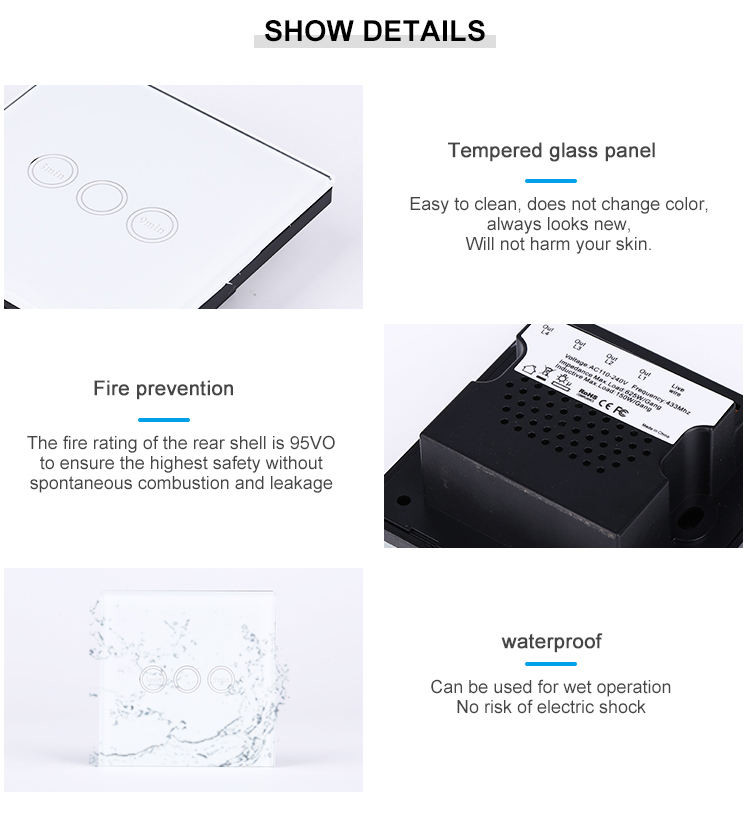 Smart Home Wifi Us/uk/eu Standard 1/2/3 Gang 240v Wireless Remote Control Timer Light Standard Switch