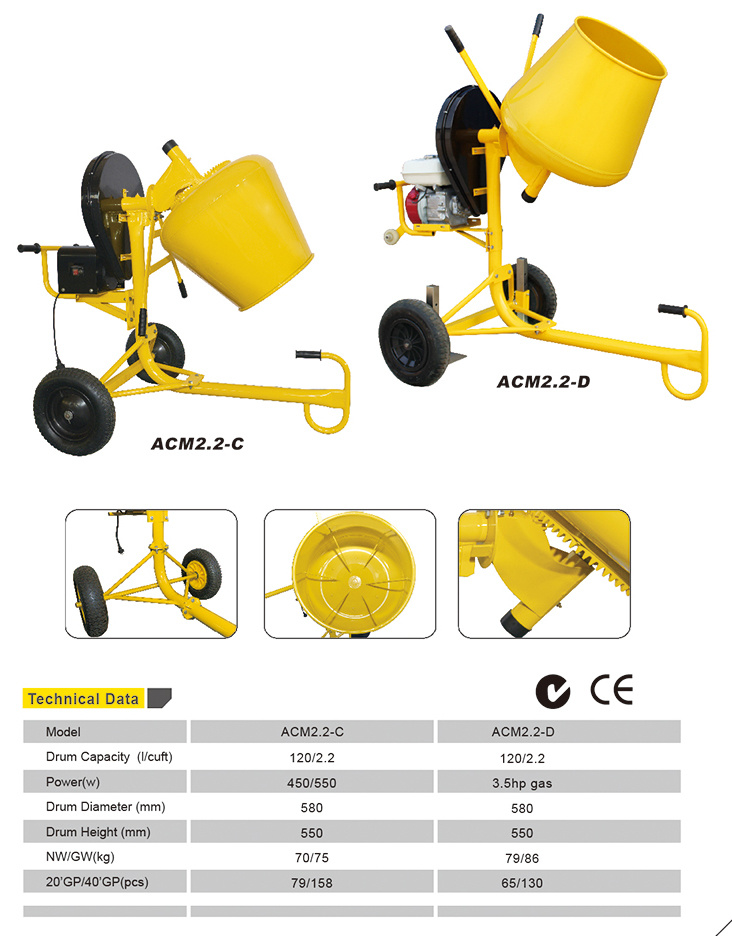 Mini Roll Construction Concrete Mixer Machine
