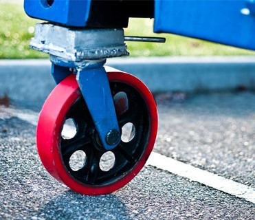 Sturdy and Durable Heavy Duty Molded Rubber Tire Casters for Moving Shipping Container H x L 550 X 500MM