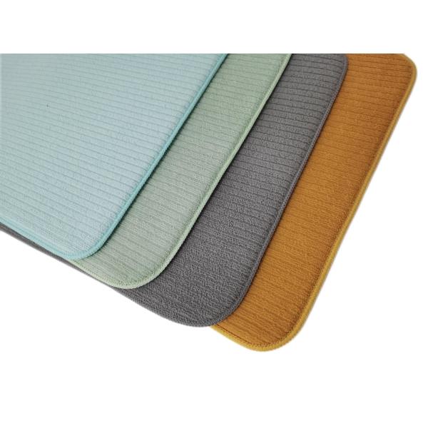 38x50cm Quick Dry Blue Printed Microfiber Dish Drying Mat For Kitchen