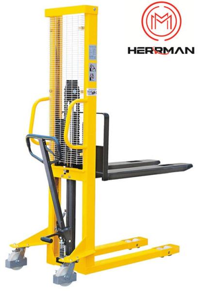 Quality Welded Fixed Forks 500kg  Manual Hydraulic Walkie Stacker for sale