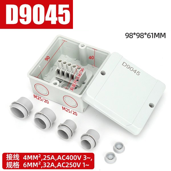 IP67 CCTV Camera Monitor Distribution Waterproof Cable Junction Box with Terminals