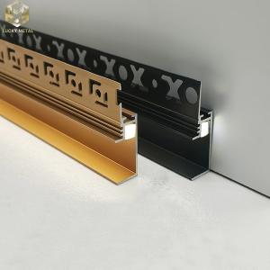 Buy cheap Anodizing LED Aluminium Skirting Profile Board 50mm Customized product