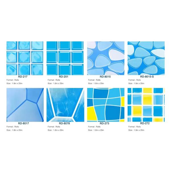 2mm Vinyl Pool Liner Material Mosaic Pvc Liner For Swimming Pool
