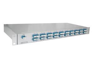 Dual Fiber DWDM Mux Demux 1U Rack Mount 40 Channels C21-C60 , With Monitor Port