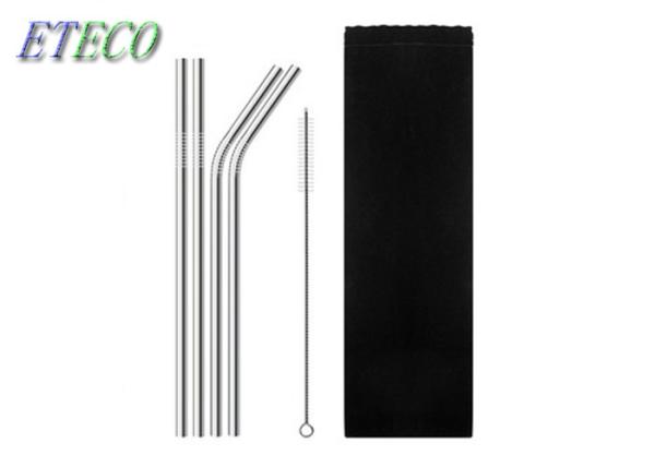 Quality Customized Logo Stainless Steel Reusable Straws Environmentally Friendly for sale