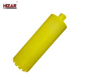 China 150mm 1/4 UNC Connextion 10mm Segment Diamond Core Drill Bits yellow on sale