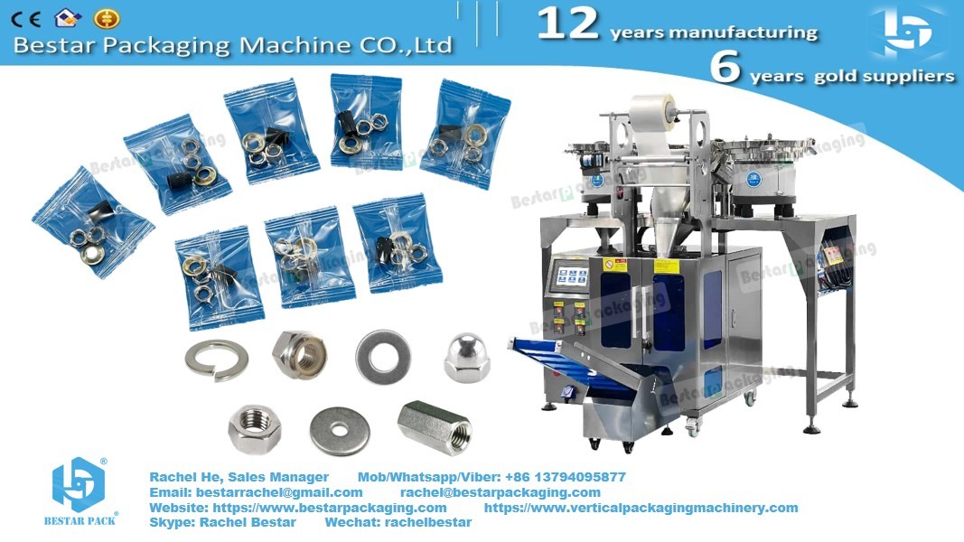 Bolts Nuts Washers hardware automatic packing machine with counting function and manual feeding