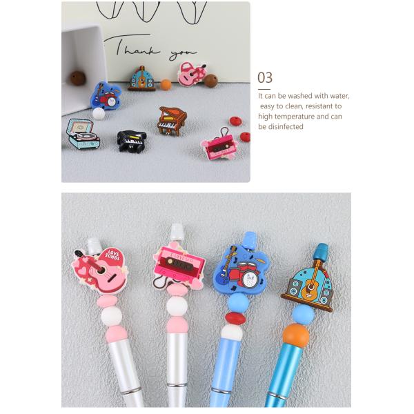 Eco Friendly Silicone Personalised Teething Beads For Keychains Bracelet