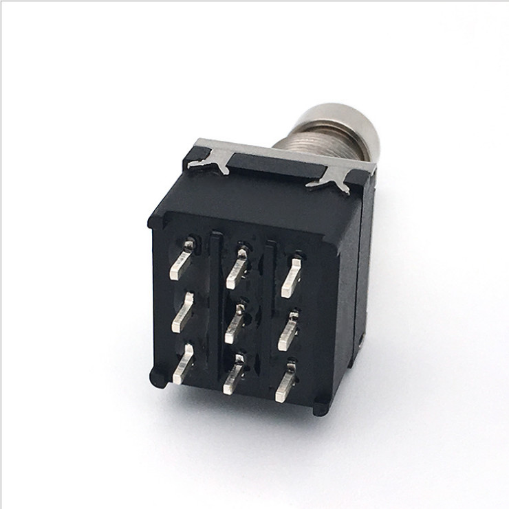 Latching Guitar Footswitch Pedal 1500V 3PDT Push Button On