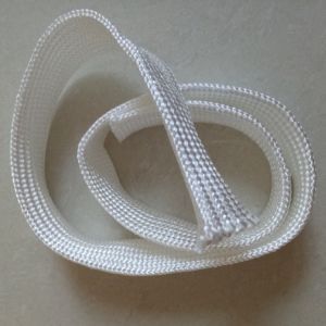 Buy cheap High SO2 Silica Fire Protection Braided Fiberglass Sleeve product