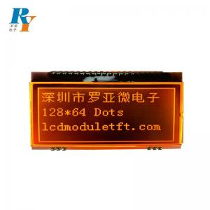 China FSTN ST7565P Transmissive LCD Module Display Orange Backlight 128x64 Dots on sale