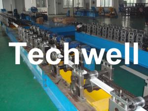 7.5 KW Main Power PU Foam Shutter Door Slat Roll Forming Machine With PLC Computer Control