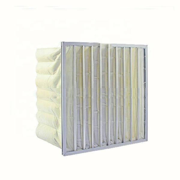 Quality High Dust Collected Efficiency 6 Bag Air Filter , F8 F7 Washable Synthetic Yellow Cotton Air Pocket Filter For Industry for sale