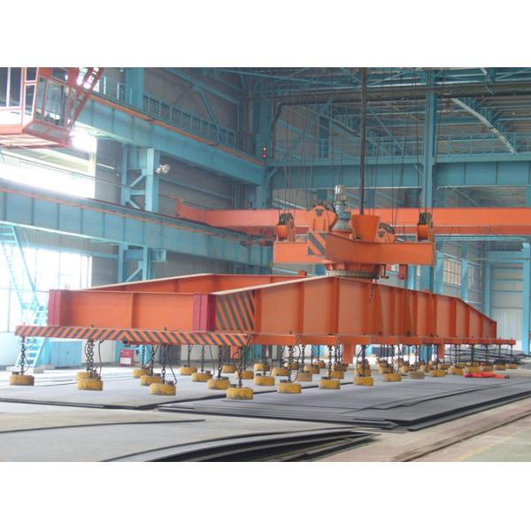 QL Model Eot Double Girder Overhead Lifting Equipment Crane With Rotating Elecromagnetic Hanging Beam