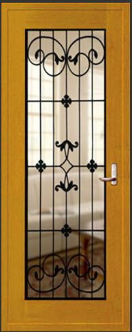 Quality Wrought Iron Door with Dual-pane Tempered Glass for sale
