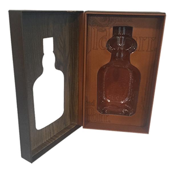 Set Of Wine Gift Packaging Box Blue Gloss Drawer Hot Foil Stamping EVA