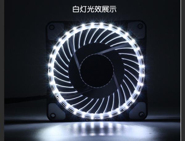 Wind light RGB LED Fan with Rf Remote Control Set 12v 120mm Adjustable LED for