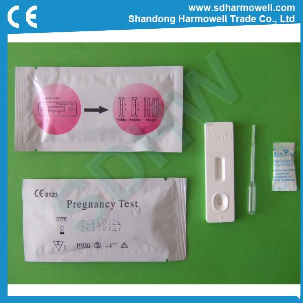 Quality CE and FDA approved Home use easy urine hcg pregnancy test cassette made in china for sale