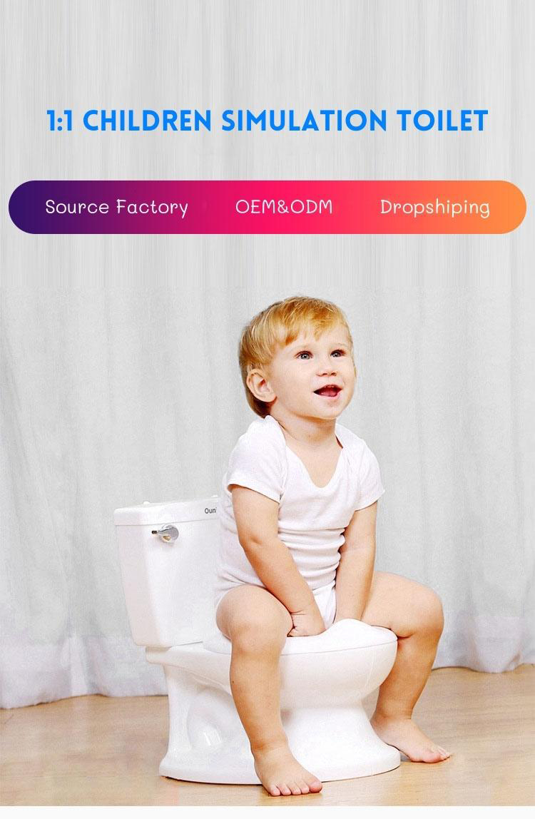 White Children's Toilet Training Seat Baby Potty Chair with Custom Logo Pass EN-71 Test