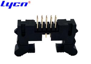 China 2.0mm Ejector Header 180° DIP 10 Pin Header Connector With Brass Gold Flash on sale
