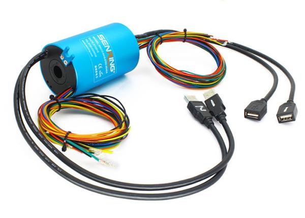 Quality ODM USB2.0 Signal Vacuum Low Voltage Slip Ring 1~24 Circuits for sale