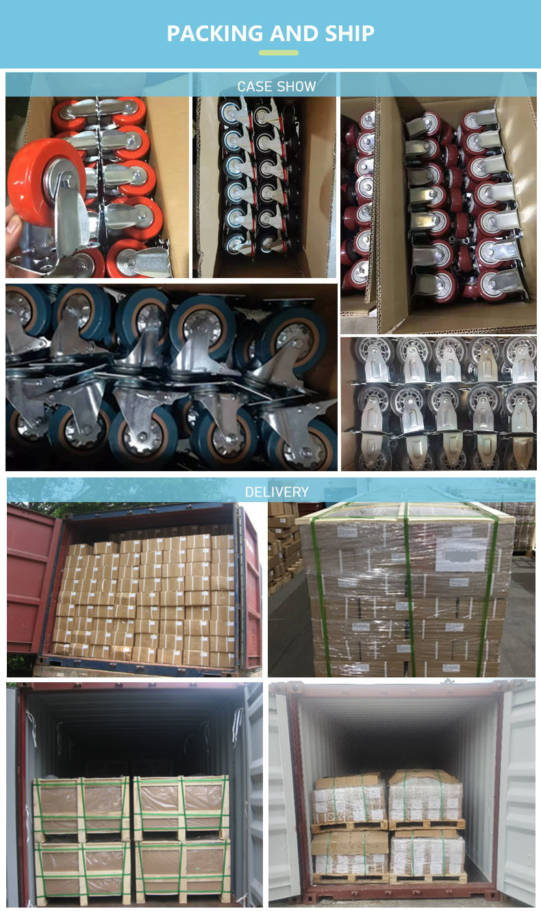 400kg Heavy Duty Red PU Caster Wheel