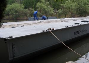 Drilling And Pile Driving Platform Temporary Floating Pontoon Bridge