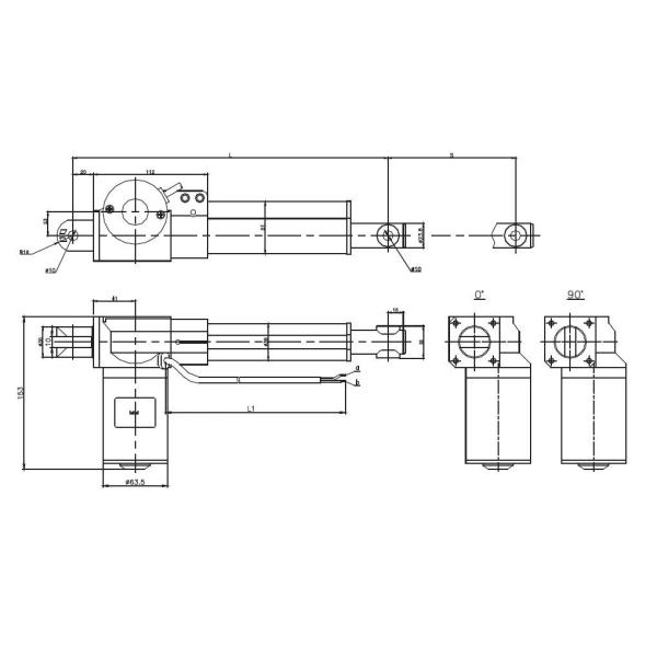 linear actuator for functional nursing care bed,24vdc Electro-Mechanical Actuator with Controller system