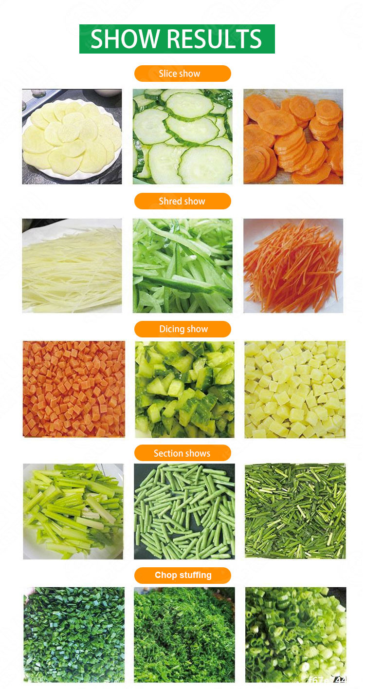 Cube Slicing Multifunction Vegetable Cutting Machine 90KG for Onion
