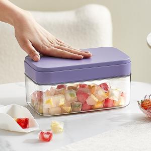 Ice Cube Maker Mold for Freezer Ice Cube Tray With Ice Storage Bin