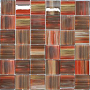China Hand drawing crystal glass mosaic kitchen tiles on sale