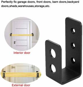 Buy cheap OEM Custom Black Powder Coated Stamping Metal U Shape Door Barricade Brackets product