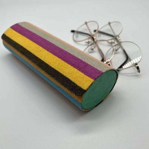 Quality Multicolor Cylindrical Hard Metal Eyeglass Case For Optical Eyeglasses for sale