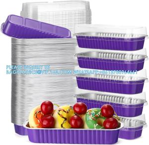 China Loaf Pans With Lids Aluminum Foil Mini Cake Pans, Rectangle Baking Tins Containers For Brownie Muffin Bread on sale