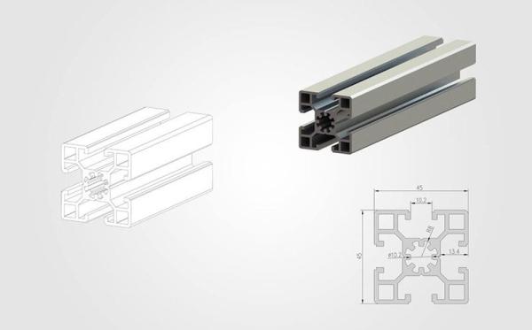 Quality 4080 T Slotted Aluminium Extrusion Profile 45 Series Customized for sale