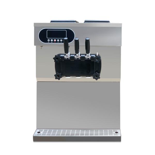 Quality 36-Liter Tabletop Commercial Soft Serve Ice Cream Maker With Three Flavors for sale